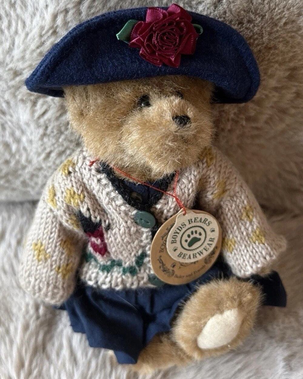 Boyds Bears Bailey Bear 8" Limited Edition Teddy Sweater Skirt Hat Tags